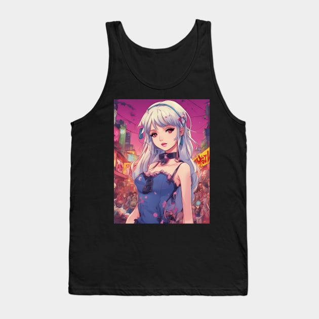 City Hunter  Girls Collorful Tank Top by animegirlnft